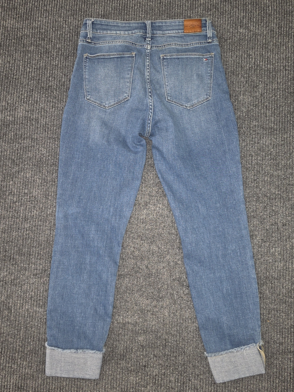 Tommy Hilfiger Light Blue Cuffed Mid-rise Slim Jeans - Picture 7 of 7
